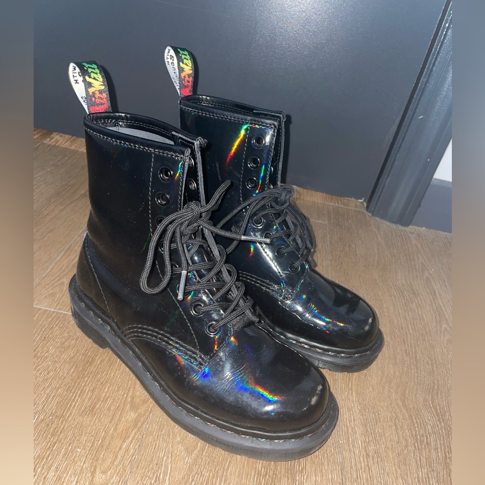 Doc Martens 1460 Rainbow Patent boots
